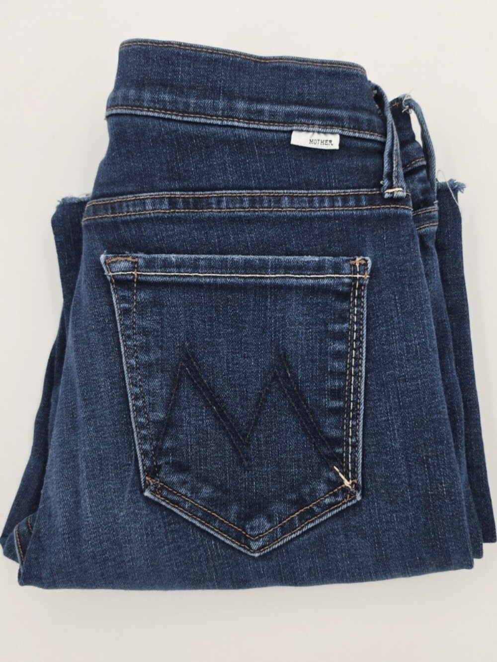 Mother The Outsider Crop Jean 26 Up Your Alley Wash Dark Denim